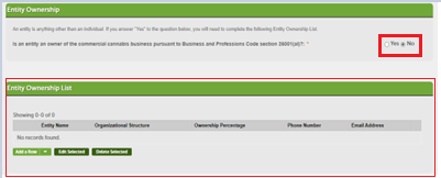 View larger screenshot of the Equity Ownership List section