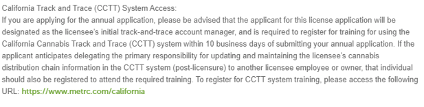 View larger screenshot of the CCTT system access section