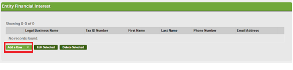 View larger screenshot of the Entity Financial Interest section