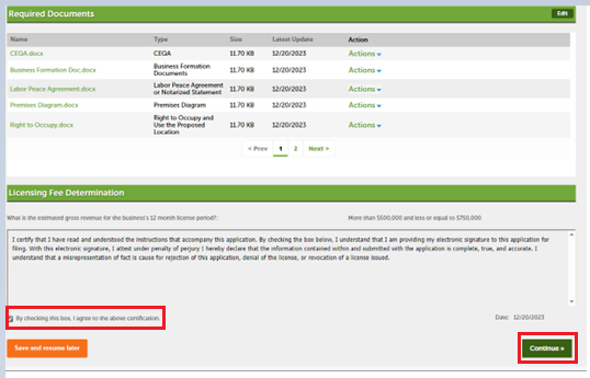 View larger screenshot of the "Review" section