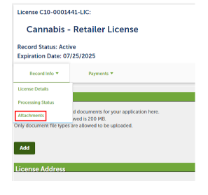Finding license certificate