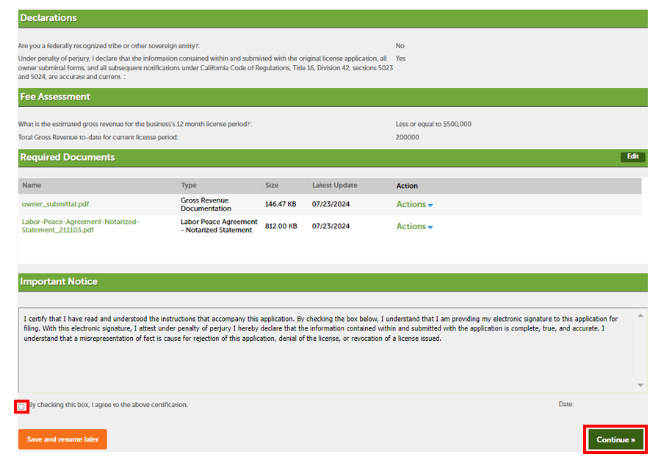 review and submit app