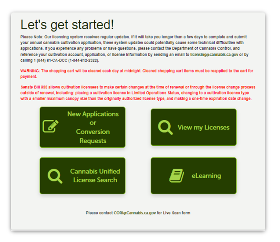 Select view my licenses to proceed